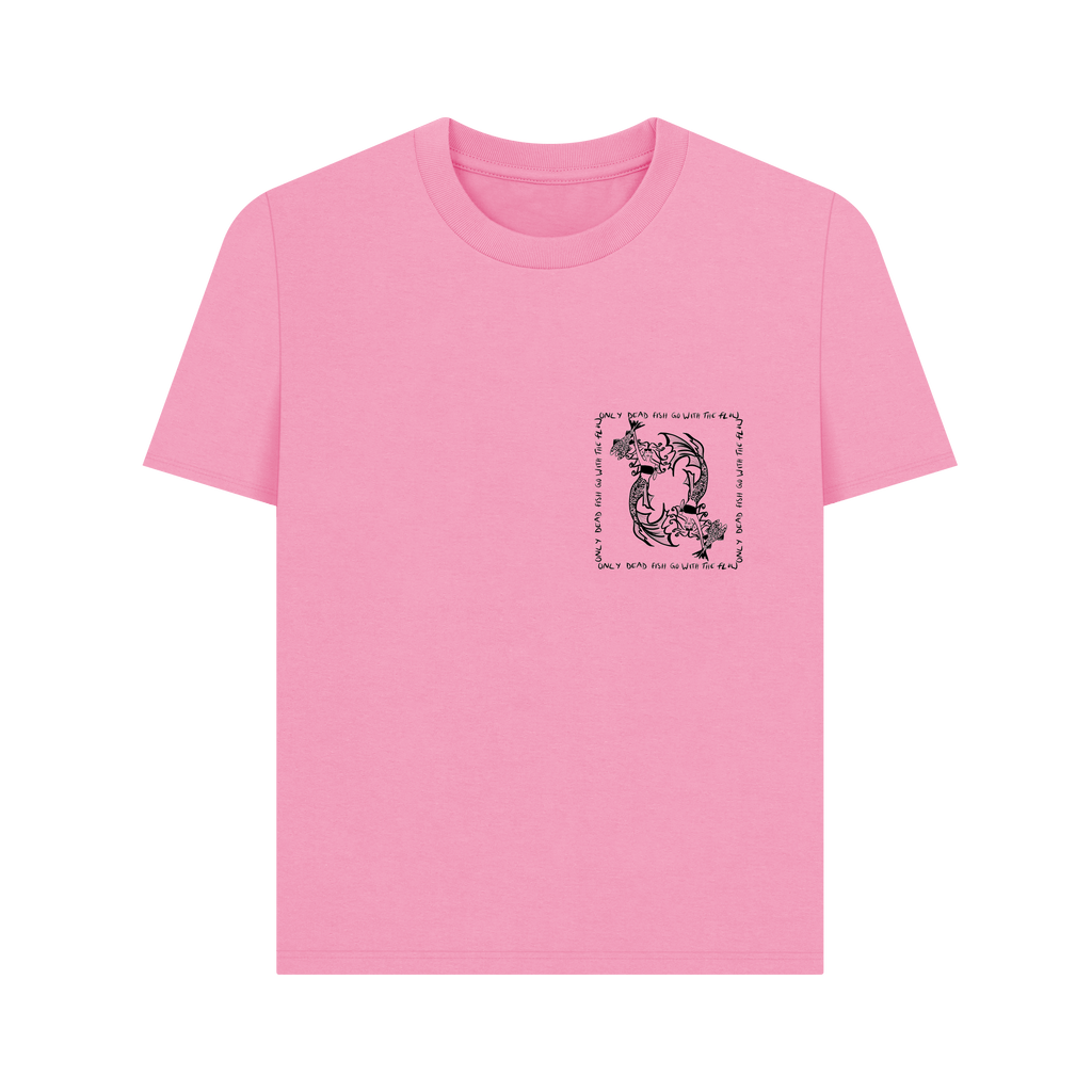 Rose Pink Printed T-shirt Front