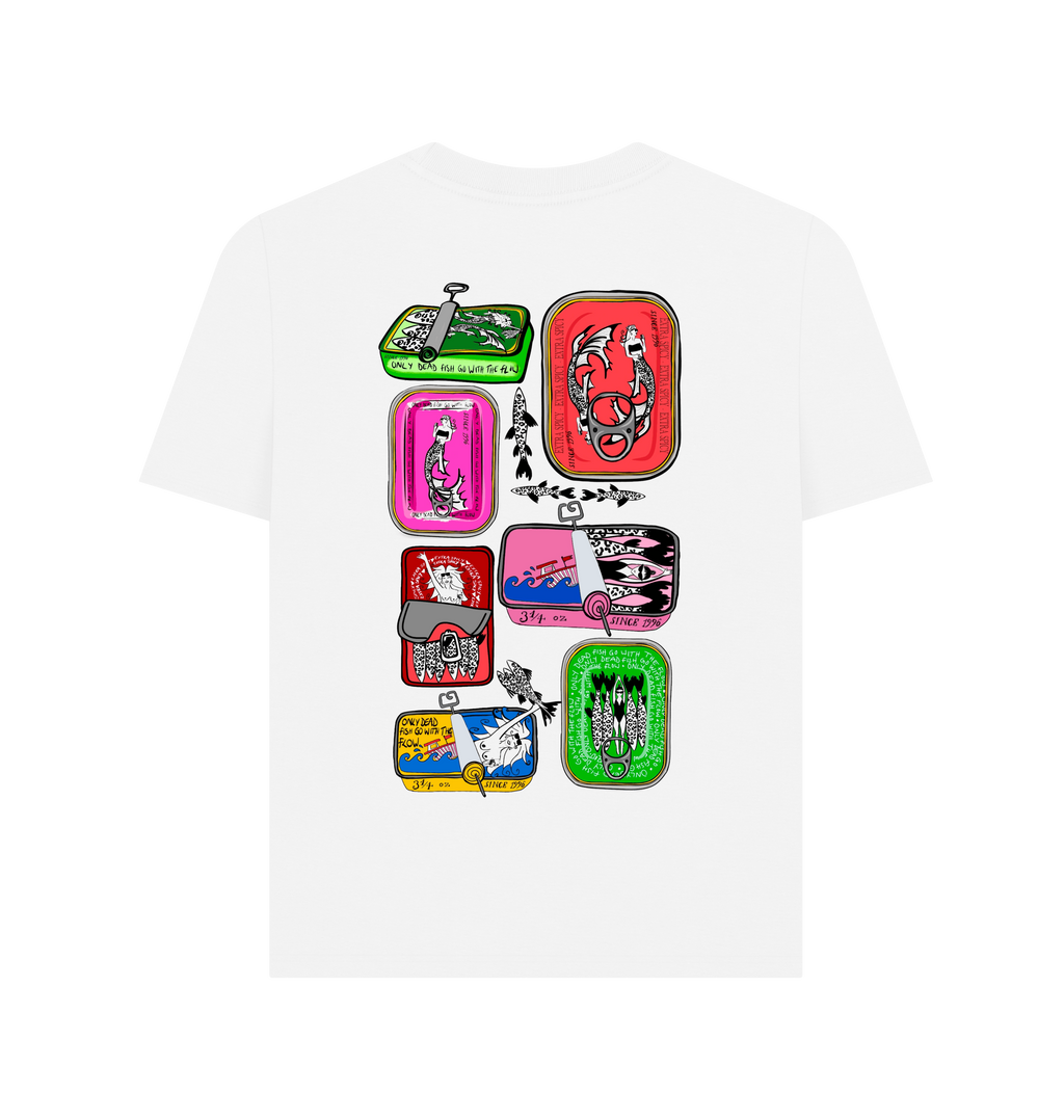 White Printed T-shirt Back