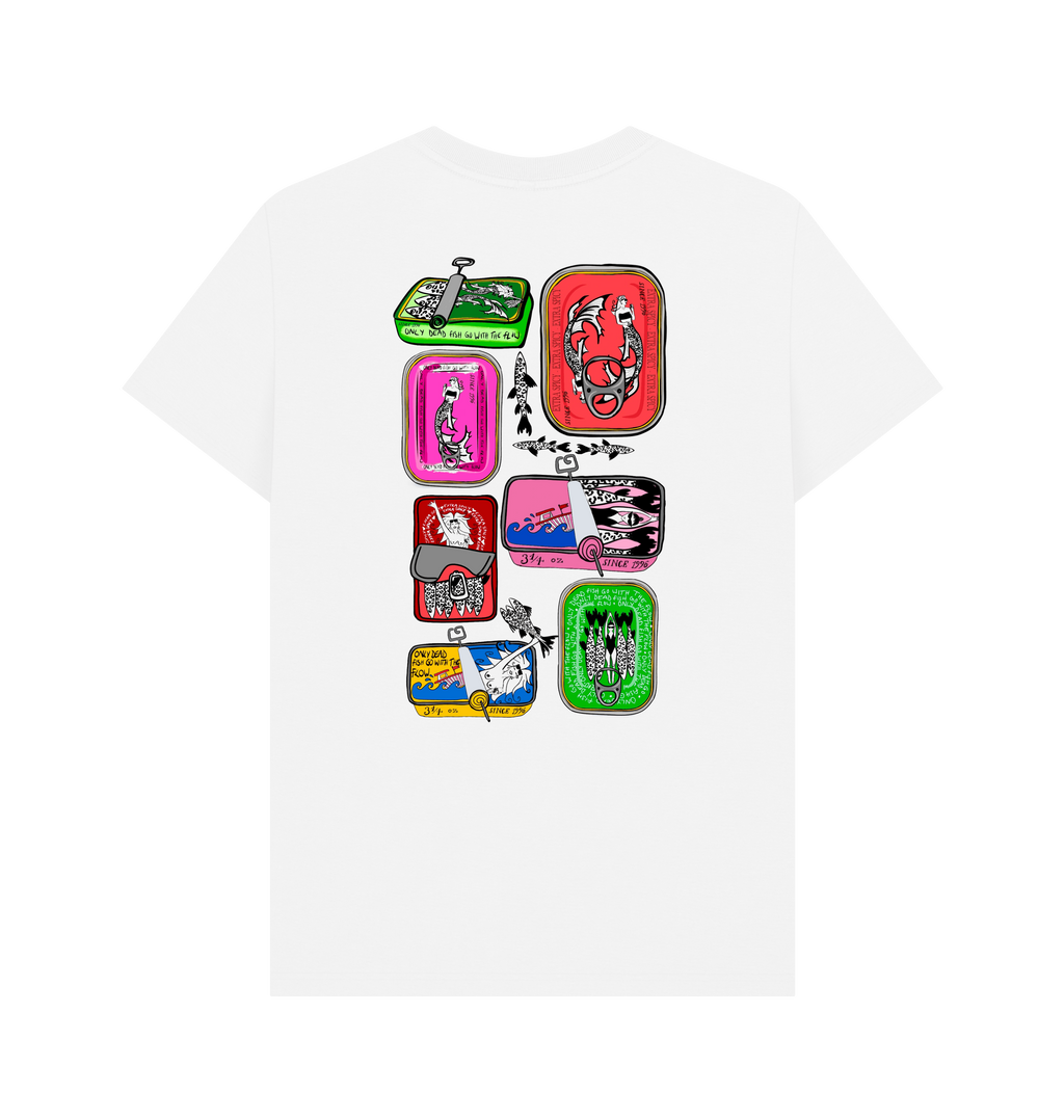 White Printed T-shirt Back