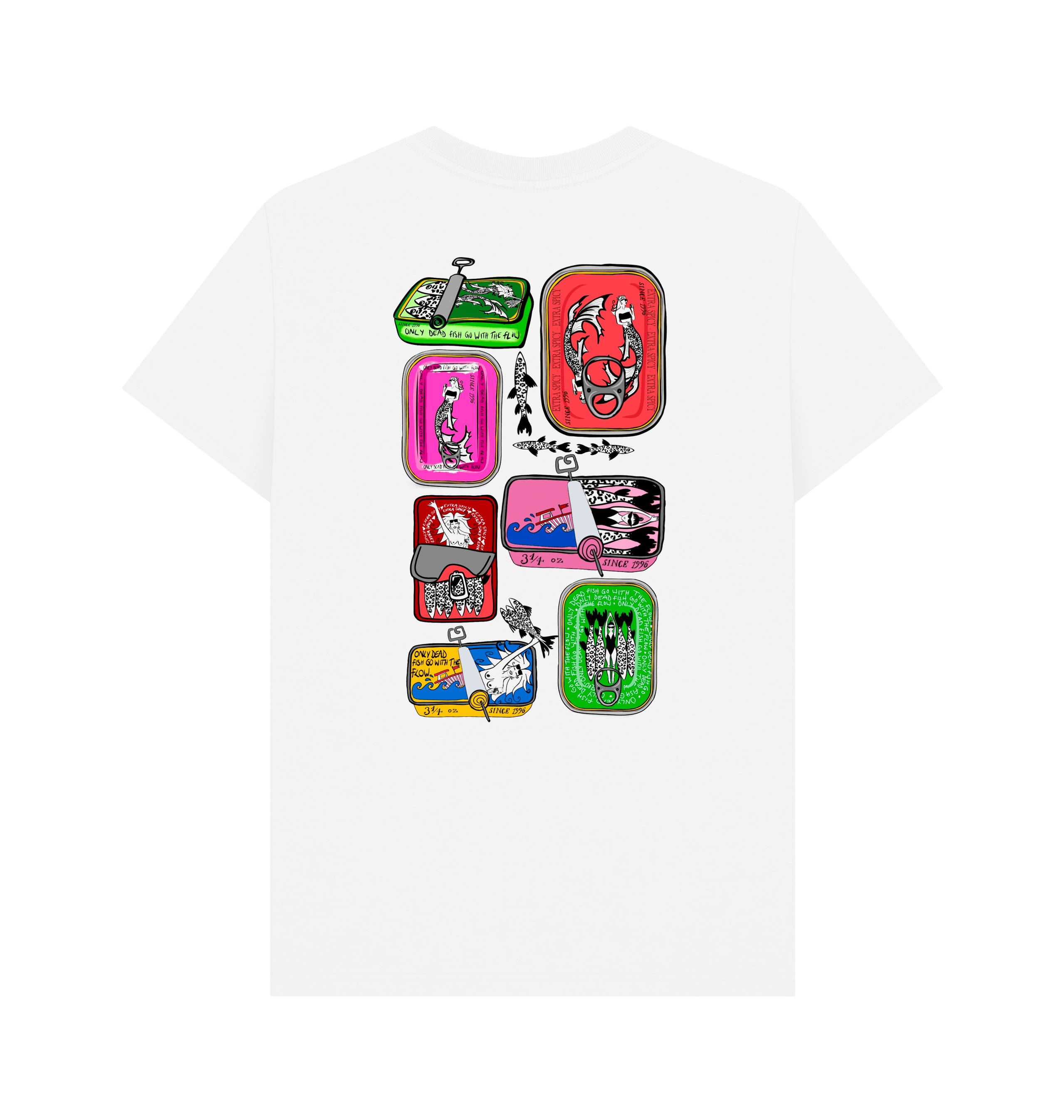 White Printed T-shirt Back