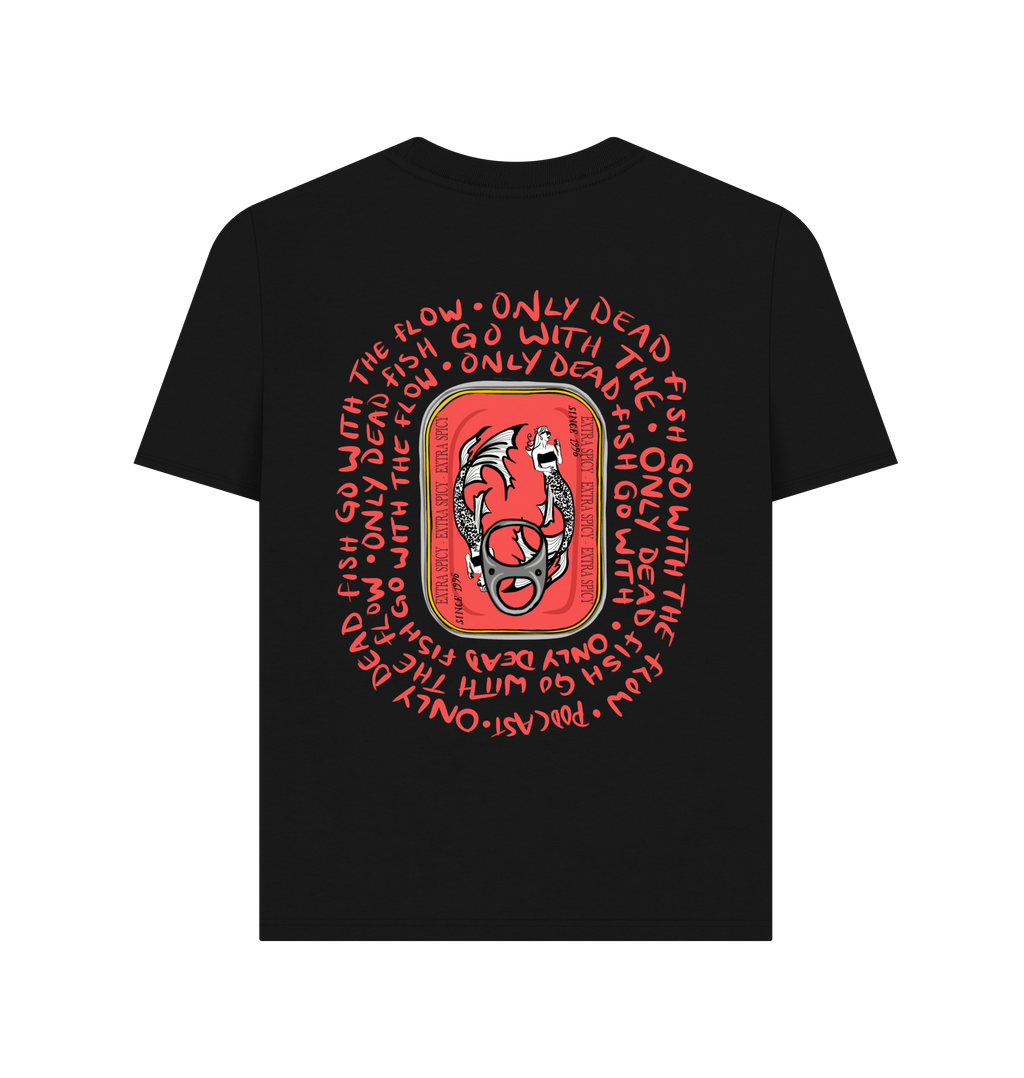 Black Printed T-shirt Back