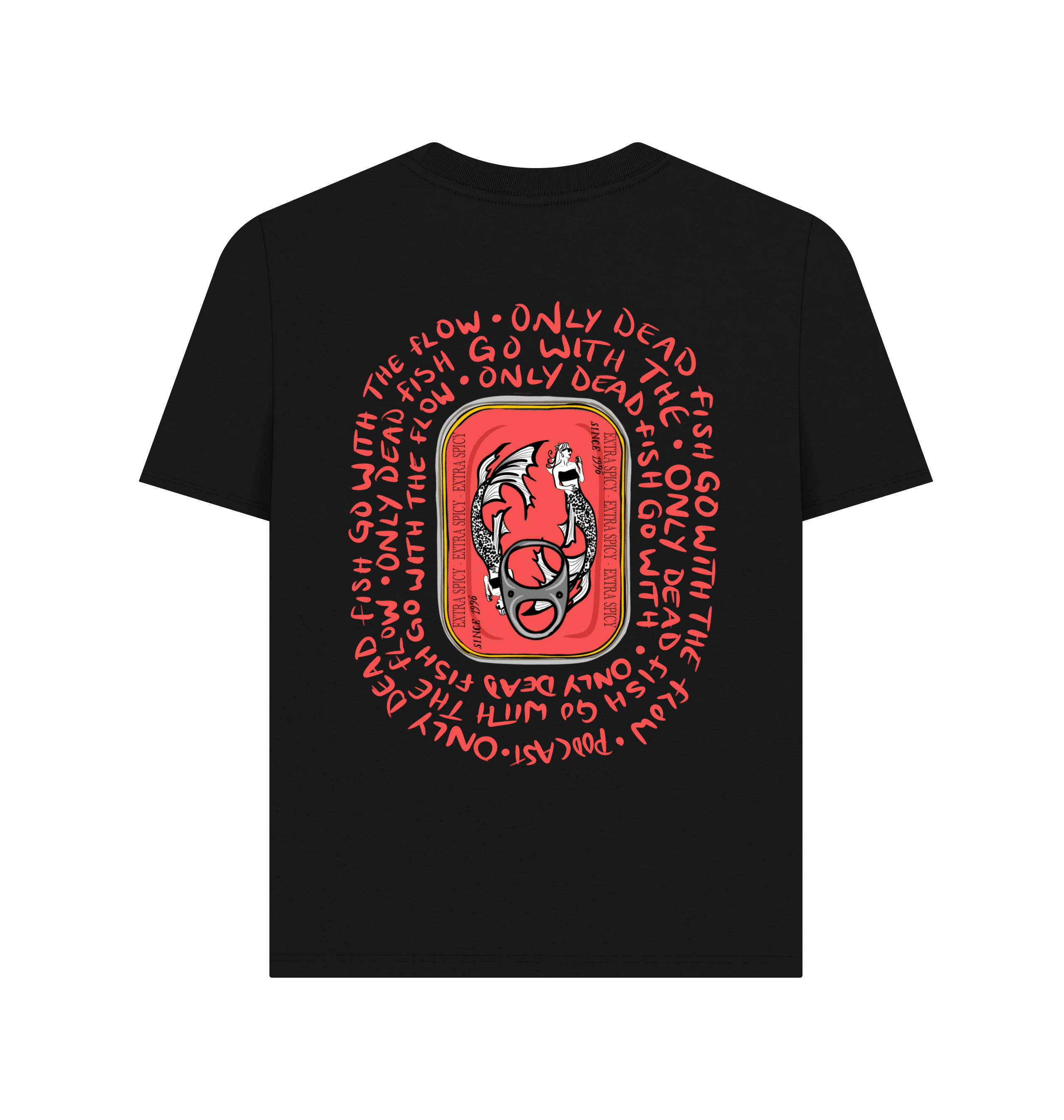 Black Printed T-shirt Back