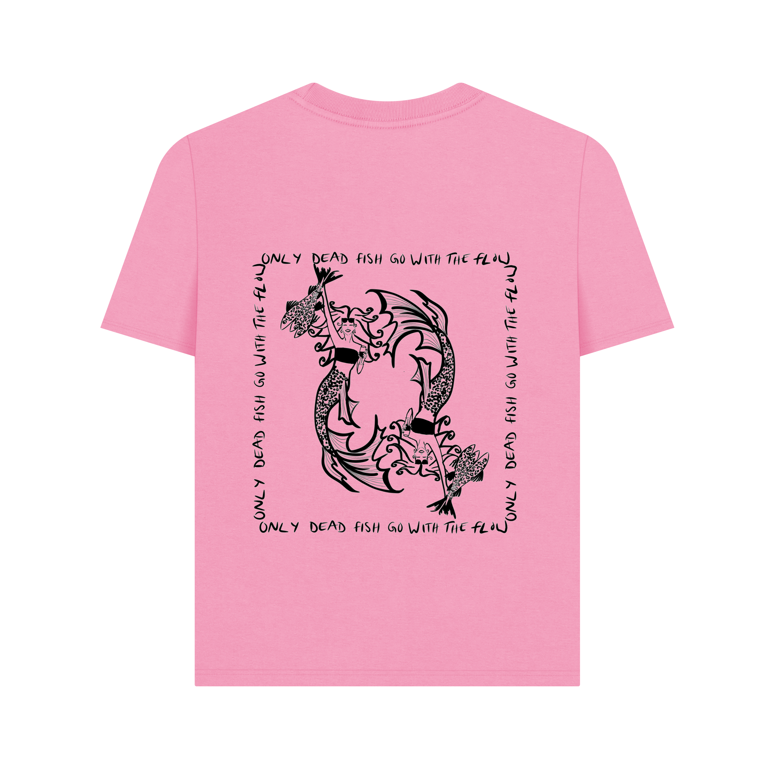 Rose Pink Printed T-shirt Back