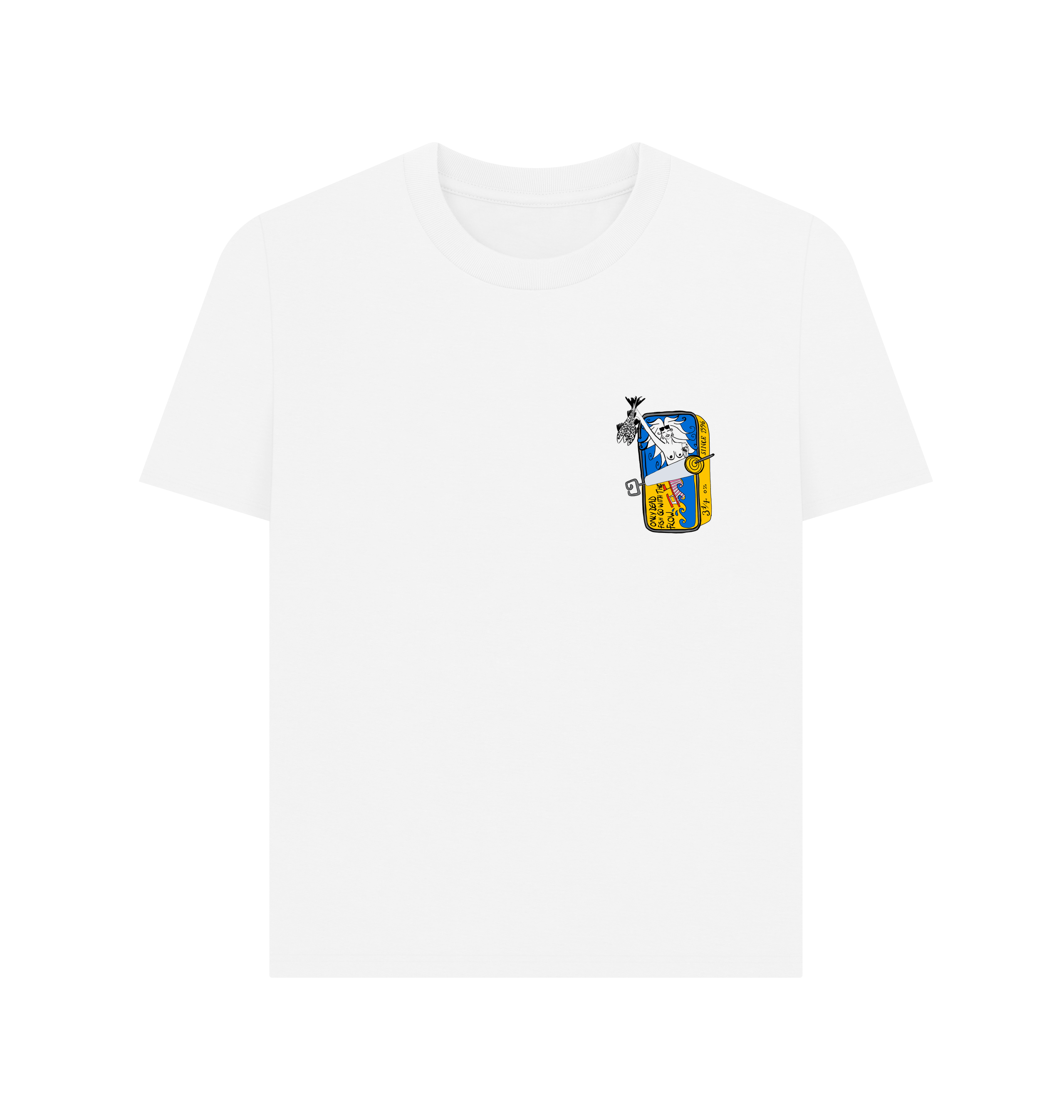 White Printed T-shirt Front